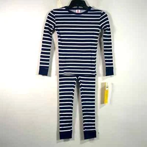 Target Striped Two-Piece Sleep Set, Unisex Kid's Size 8 - White/Navy - Picture 1 of 11