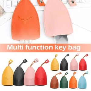 Christmas Elk PU Leather Creative Pull Out Cute Large Capacity Car Key Cases Hot - Picture 1 of 20