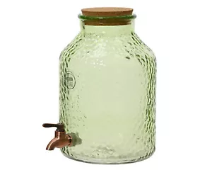 Getränkespender mit Zapfhahn 20x30cm Glas 8l Wasserspender Kanister mit Hahn - Bild 1 von 1