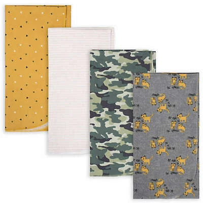 Paquete de 4 mantas de franela camufladas Gerber Baby Boys Foto 1 de 4