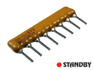 10 pcs 4608X-101-272 BOURNS 7x2,7k Ohm 8 PIN SIP 2% RESISTOR NETWORKS - Bild 1 von 1