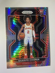 2021-22 PRIZM BASKETBALL SHARIFE COOPER HYPER PRIZM ROOKIE RC #280 HAWKS SP SSP