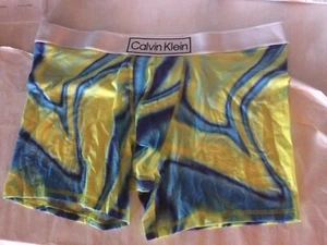 NEW Calvin Klein Men's REIMAGINED HERITAGE PRIDE BOXER BRIEF Blue Yellow - Picture 1 of 8