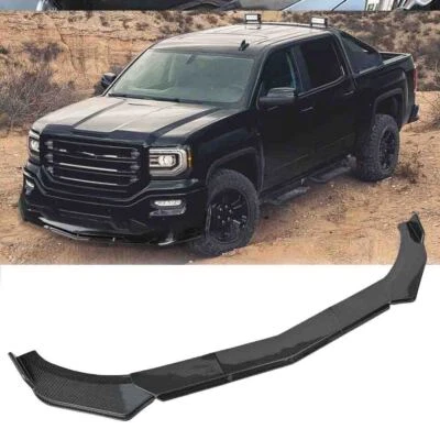 For GMC Sierra 1500 Pickup Front Bumper Lip Spoiler Splitter Body Carbon Fiber - Image 1 of 4
