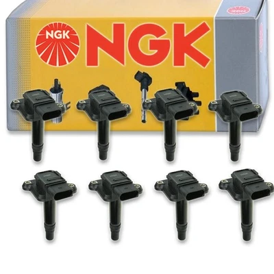 8 pcs NGK Ignition Coil for 2000-2004 Audi A6 Quattro 4.2L V8 - Spark Plug ab - Image 1 of 4
