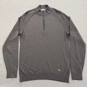 Kjus Freelite Kulm Sweater Mens Medium 50 Gray 1/2 ZIp Pullover Wool Cashmere - Picture 1 of 11