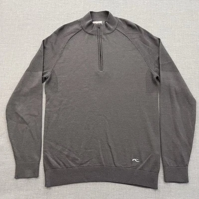Kjus Freelite Kulm Sweater Mens Medium 50 Gray 1/2 ZIp Pullover Wool Cashmere - Image 1 of 4