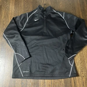 Nike Therma-Fit 1/4 Quarter Zip XL Men Pullover Jacket Black Athletic - Picture 1 of 6
