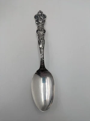Antique 1909 Wallace Sterling Silver Aquarius January Zodiac Snow Drop Spoon - Image 1 of 4