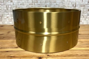 Brass 6.5x14 Snare Drum Shell w/Bead Brushed Finish Predrilled 3.5" - Picture 1 of 6