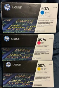 HP 507A CMY toner set cyan magenta yellow new genuine - Picture 1 of 6