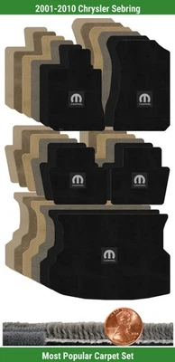 Juego de alfombrillas Ultimat personalizadas para Chrysler Sebring '01-10 con logotipo (5 piezas) #I7G Foto 1 de 4