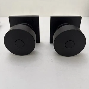 Emtek 5022ROUUS19 Round Knobset, SquareNon-Turning 2-Sided Dummy Door Knob Black - Picture 1 of 6