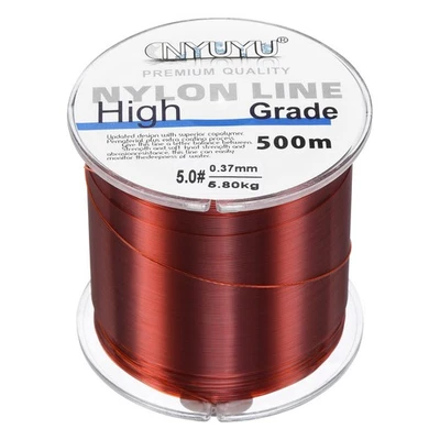 547Iarde/1640FT Nylon Filo Pesca Lenza,13Lb Monofilamento Corda Filo,Vino Rosso - Immagine 1 di 4