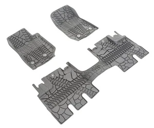 82213860 Jeep Wrangler JK 4 Door All Weather Mats Black (2014-2018) Mopar OEM - Picture 1 of 3