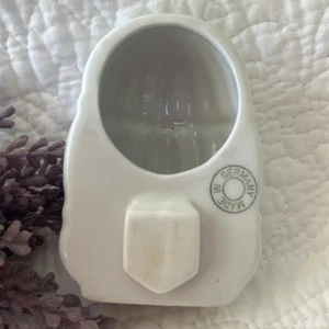 RAR*ANTIK HENDRYX Milchglas Vogelkäfig Futterhaus Samen Wasser Tasse*MARKIERT/DEUTSCHLAND* - Bild 1 von 7