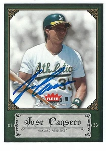 Signed 2006 Fleer Greats of the Game #55 JOSE CANSECO Oakland A's card w/ COA - Picture 1 of 1