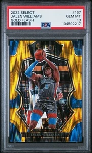 POP 1 PSA 10 RC 2022-23 Panini Select Rookie Gold Flash #167 Jalen Williams - Foto 1 di 3