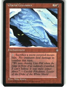 Magic the Gathering - Ice Age Glacial Crevasses 1995 187 Rare - Picture 1 of 2
