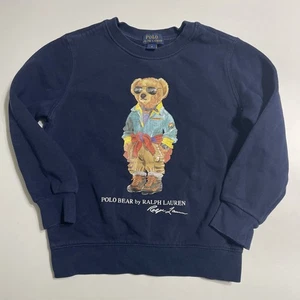 Felpa Polo Bear Ralph Lauren bambino ragazzo blu taglia piccola circonferenza petto 28" - Foto 1 di 7