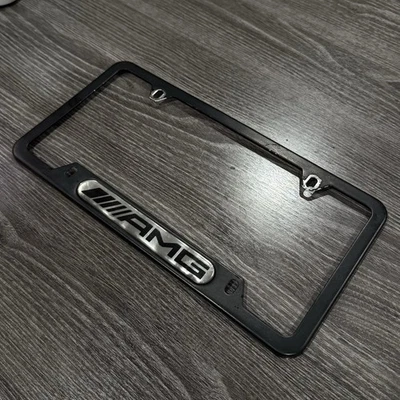 Mercedes-Benz AMG Black Metal License Plate Frame - Image 1 of 2