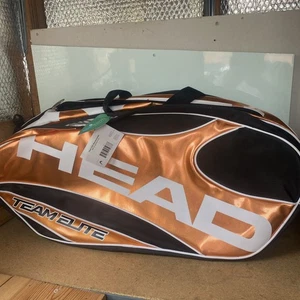 Head Monstercombi Team Elite 12 Tennis Racket Storage Bag Copper Gold - Picture 1 of 8