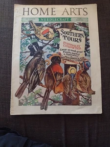 Home Arts Needlecraft Magazine October 1939 Fashion Crafts Recipes Vibrant Cover - Picture 1 of 8