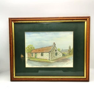 1994 Vintage Watercolour Painting Of Holy Island. By P Dowling. Framed Original. - Picture 1 of 9