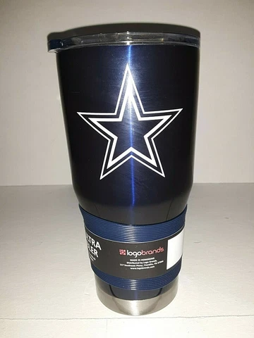 Dallas Cowboys NFL 30 oz Ultra Travel Tumbler with Navy Grip Cover