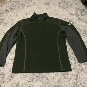 Kuhl Kashmira Jugend Kinder Jungen Größe Large L (14-16) grün Fleecejacke 1/4 Reißverschluss - Bild 1 von 6