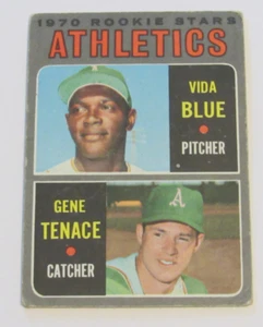 VTG 1970 Topps Athletics Rookies Vida Blur And Gene Tenace #21 G/VG - Picture 1 of 6