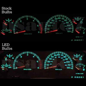 Dash Cluster Gauge Green SMD LEDS LIGHTS KIT Fits 98-01 Dodge Ram 1500 2500 3500 - Picture 1 of 4