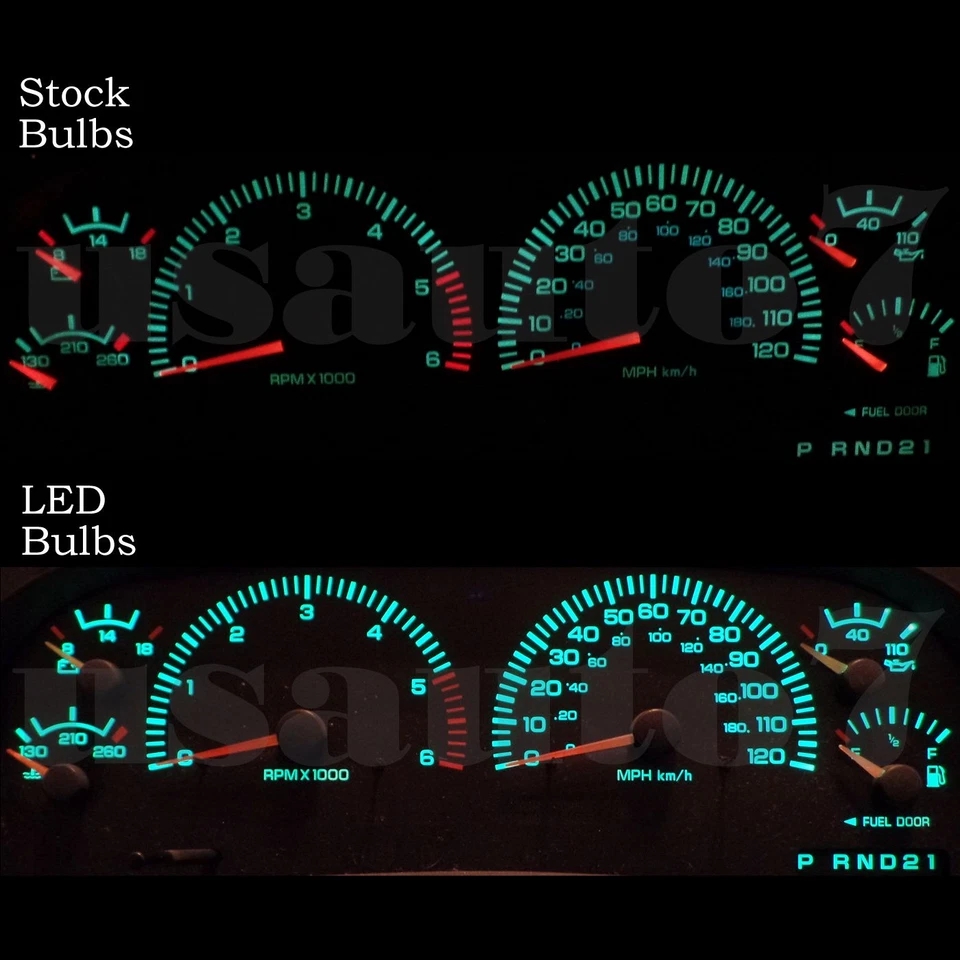 Dash Cluster Gauge Green SMD LEDS LIGHTS KIT Fits 98-01 Dodge Ram 1500 2500 3500 Foto 1 de 4