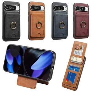 Para Google Pixel 9A/9Pro XL/9Pro/9/8 Mag Seguro Cuero PU Anillo Soporte Billetera Estuche - Imagen 1 de 17
