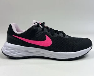 Nike Revolution 6 Next Nature (GS) 6.5Y Black Pink Shoes Sneakers DD1096-007 - Picture 1 of 9