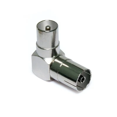 STERNDISCOUNT TV Winkelstecker 90° Kabel Adapter Stecker Koax Buchse Kupplung Antennenstecker