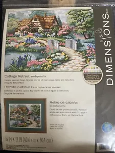 Abmessungen Cottage Retreat Nadelstich Kit 16 x 12 im Faden genäht - Bild 1 von 6