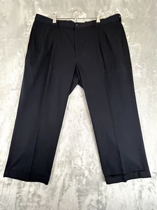 Natural Issue Men's Navy Dress PANTS Pleated Cuffed 40” X 30” - Picture 1 of 11