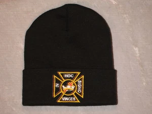 Masonic York Rites Stocking Hat Knit Cap Black Embroidered Warm Winter NEW! - Picture 1 of 1