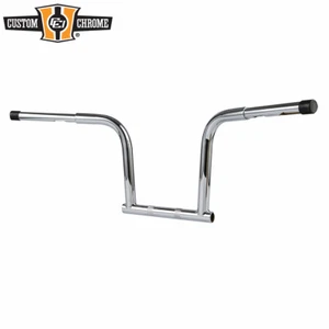 Chrome 12" Rise Handlebar 1 1/4" Fat Bars Fit For Harley Dyna Fat Bob FXDF 08-17 - Picture 1 of 14