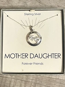 Collar de plata de ley MADRE E HIJA Miles Apart nuevo - Imagen 1 de 2