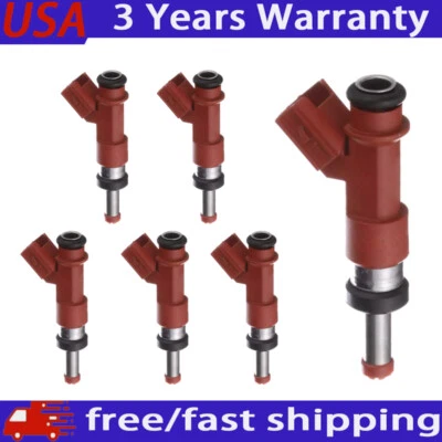 Inyector de combustible 6 piezas FJ763 para Toyota 2005-2012 Avalon 2007-11 Camry 2006-12 Rav4 Foto 1 de 4
