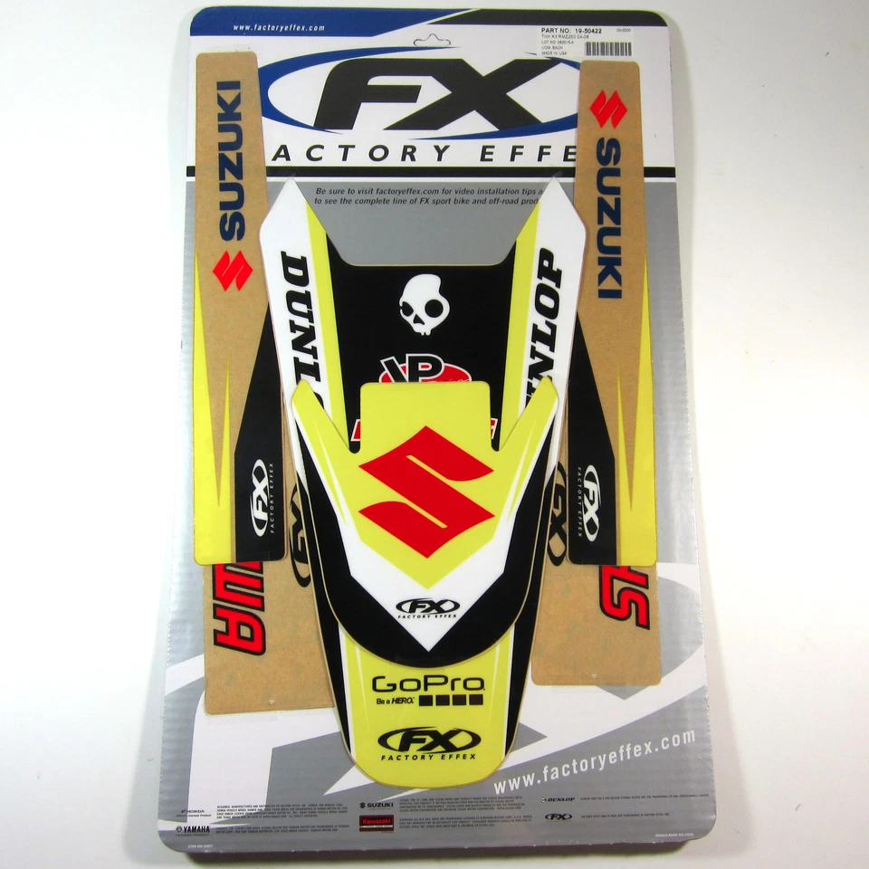 Para-lamas de fábrica acabamento Effex braços oscilantes gráficos Suzuki RMZ250 RMZ 250 04 05 06 - Imagem 1 de 1