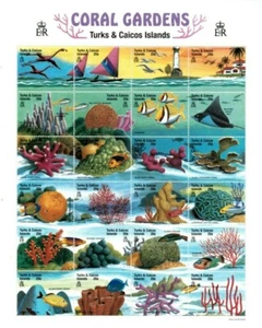 Turks and Caicos - 1999 - Coral Gardens - Sheet of 24 stamps - Scott #1274 - MNH - Picture 1 of 1