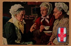 ROTER VOGEL KAFFEE WERBE POSTKARTE DAS STADTGESPRÄCH VERSCHICKT 1909 - Bild 1 von 2