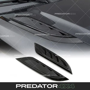 GLOSS BLACK ABS BONNET TRIM VENTS FOR LAND ROVER DEFENDER L663 90 110 130 2020+ - Afbeelding 1 van 8