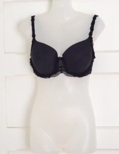 Bendon Women's Black Padded Lace Detail T-Shirt Bra Size UK/US 38B, AUS/NZ 16B - Picture 1 of 17