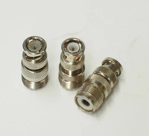 Menge 3 NOS BNC (Stecker) auf UHF (Buchse) Adapter - Bild 1 von 1