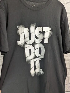 Nike Camisa Para Hombres XL Negra Just Do It Swoosh Camiseta Cómoda Cuello Redondo Dri Fit - Imagen 1 de 5