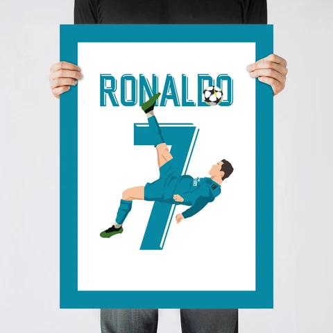 C. Ronaldo Bicycle Kick 2018 UCL Real Madrid Print/Poster/Wall-Art [Part 2 of 3] Cover